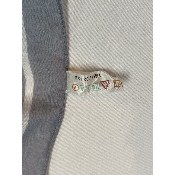 St Michael Rayon Twill Triangle Long Scarf 29"x46” Grey Polka Square Dancers - Picture 8 of 8